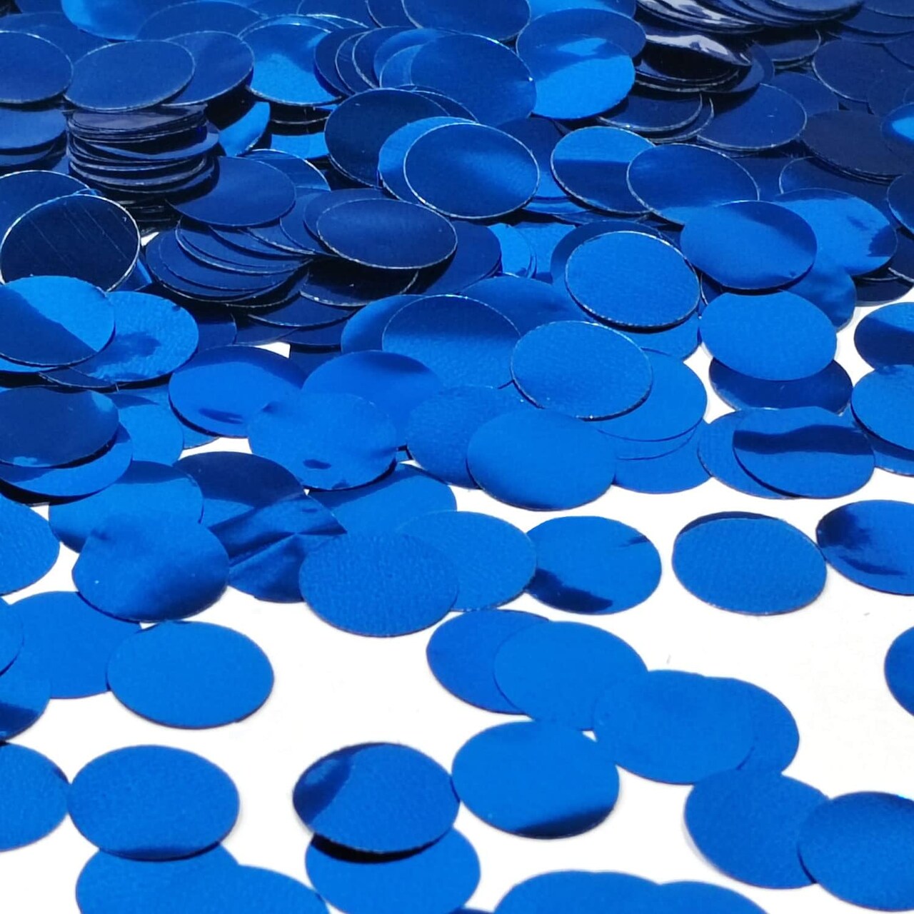 Blue Confetti 0.6 inch,Round Blue Foil Confetti,Shiny Blue Confetti for Party Decoration or Filled Balloons,(3.52 oz)
